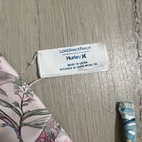 LoveShackFancy x Hurley Bikini Swimsuit Top Small Bottoms Medium - Picture 4 of 4